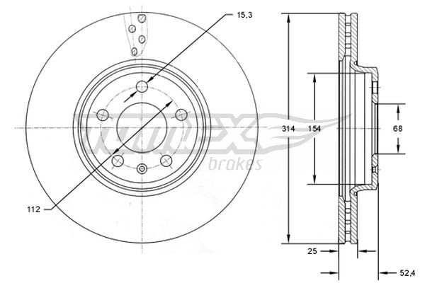 TOMEX Brakes Bremsscheibe